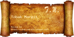 Tobak Margit névjegykártya